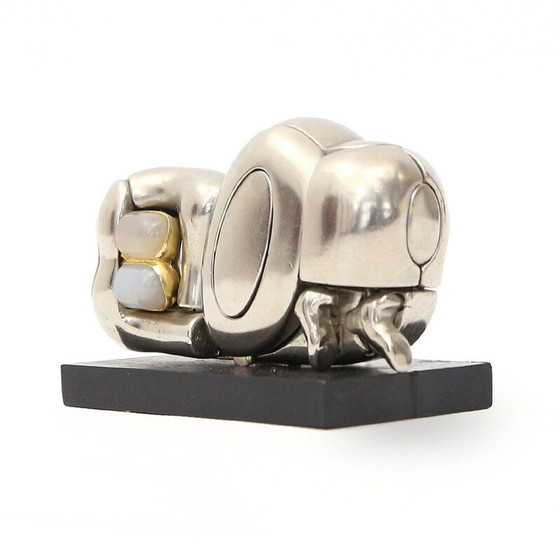 Image 1 of Vintage "La Mini Zoraida" sculptuur in vernikkelde aluminiumlegering van Miguel Barrocal, 1960