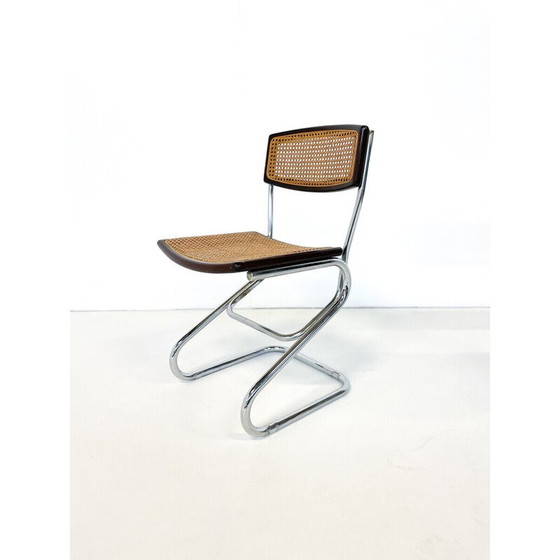 Image 1 of Set van 6 Italiaanse rieten stoelen uit de Mid Century, jaren 1960