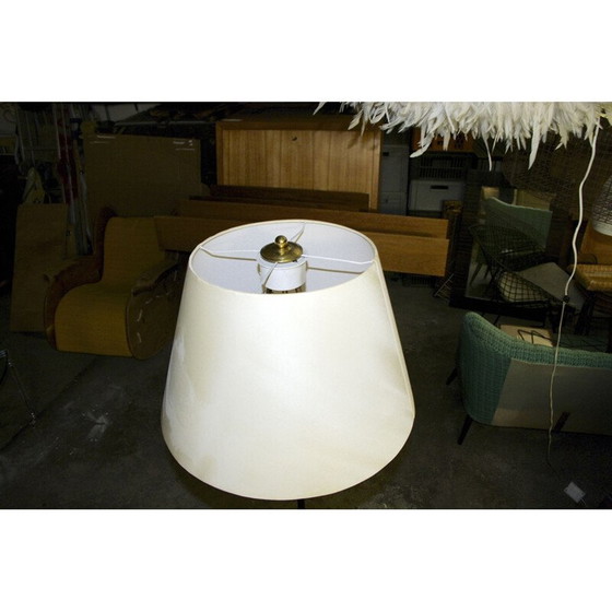 Image 1 of Vintage vloerlamp ingelegd en messing 1960