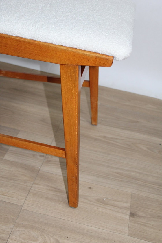 Image 1 of 4 Vintage Gerenoveerde Imitatie Schapenvacht Stoelen Dk