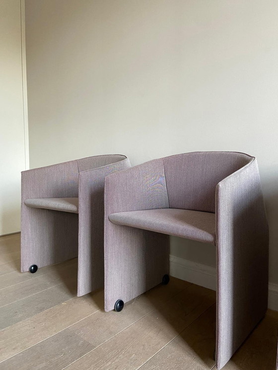 Image 1 of Set Van 3 Tecno Plau Stoelen – Ontworpen Door Gabriele En Oscar Buratti