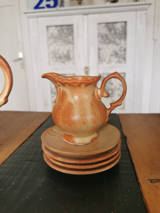 Image 1 of Antiek terracotta thee- en koffieservies