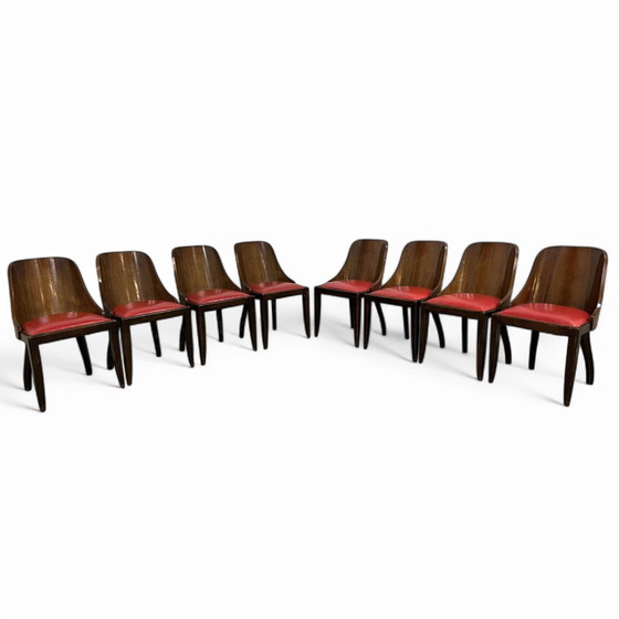 Image 1 of 8 X De Coene Frères Chairs By Kortrijkse Kunstwerkstede
Art Deco 1930S 
