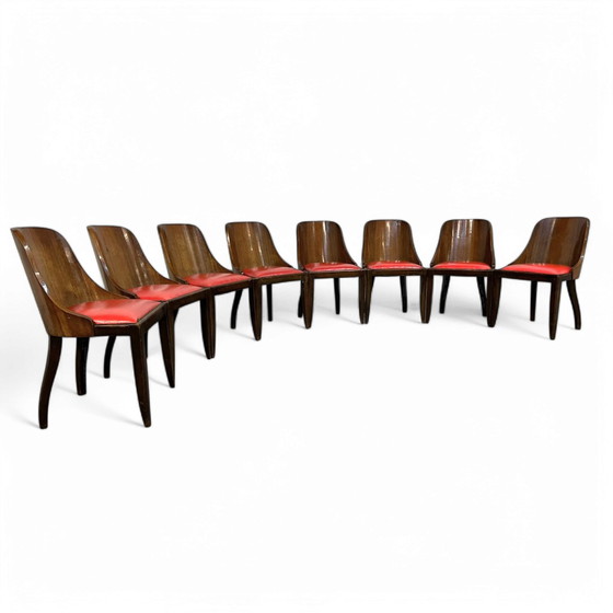 Image 1 of 8 X De Coene Frères Chairs By Kortrijkse Kunstwerkstede
Art Deco 1930S 