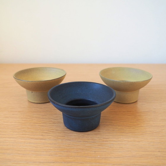 Image 1 of 1960S-1970S Set van 3 Zweitse Landheer voor Cor Unum Keramische Kandelaars