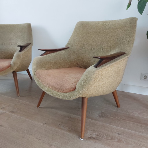 2x Vintage fauteuils