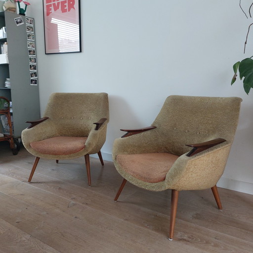 2x Vintage fauteuils