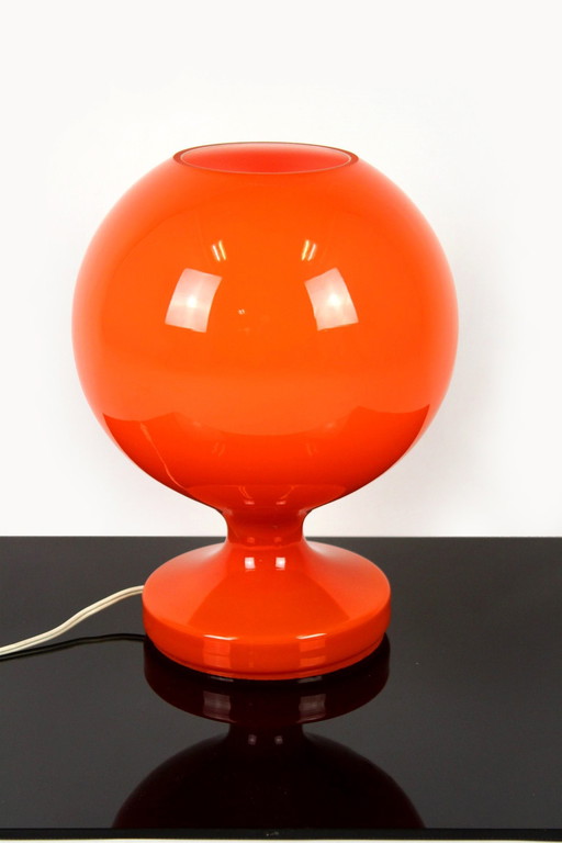 Vintage glazen tafellamp van Stepan Tabery voor Opp Jihlava, 1970S