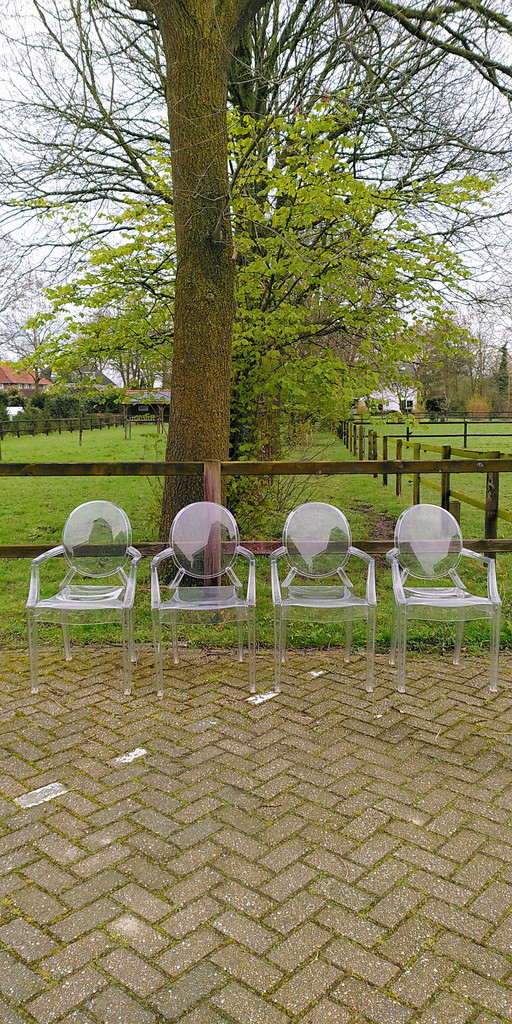 4x Kartell Louis Ghost Chairs