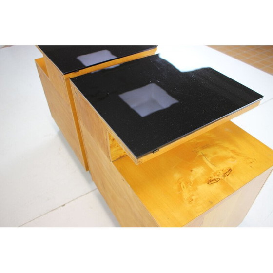 Image 1 of Paar vintage nachtkastjes van Jindřich Halabala voor Up závody, Tsjecho-Slowakije 1950