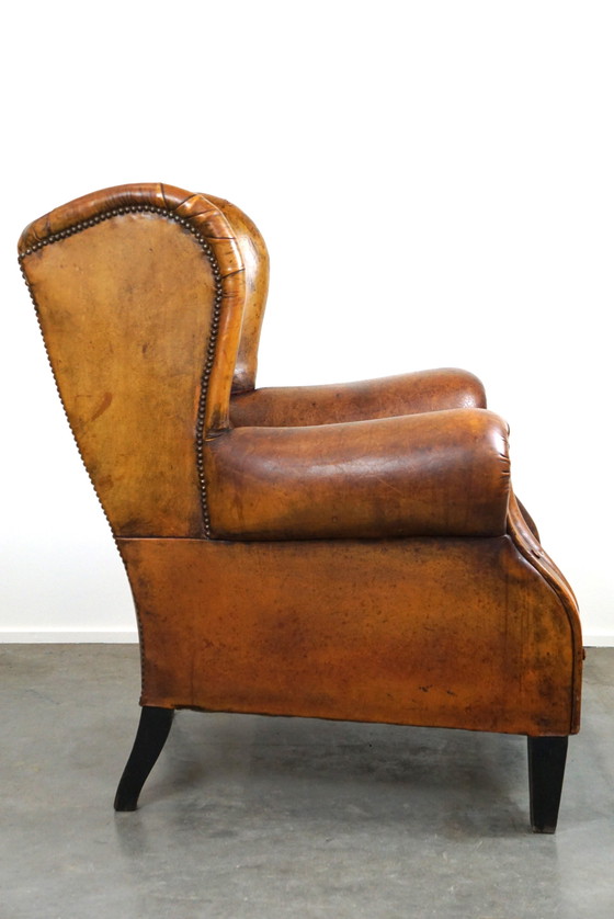 Image 1 of Schapenleren oorfauteuil