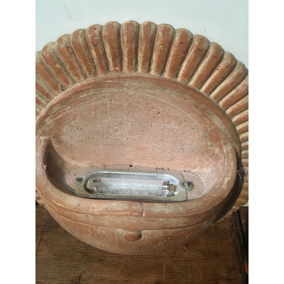 Image 1 of Paar vintage terracotta wandlampen