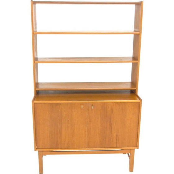 Image 1 of Scandinavische vintage teakhouten boekenkast van Tibro, Zweden 1960