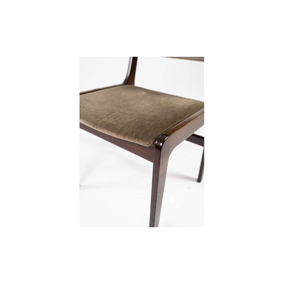 Image 1 of Set van 4 vintage eetkamerstoelen in donker van Farstrup, Denemarken 1960