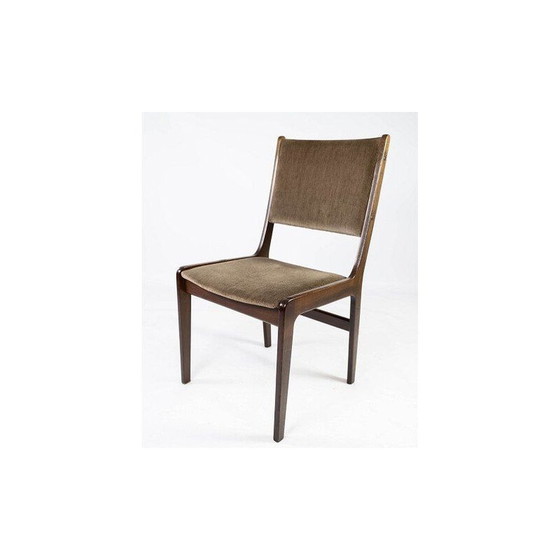 Image 1 of Set van 4 vintage eetkamerstoelen in donker van Farstrup, Denemarken 1960