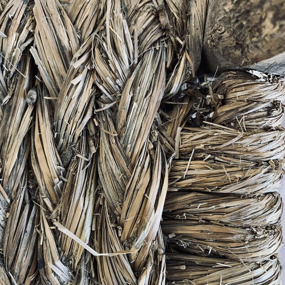 Image 1 of Set van 6 vintage strostoelen