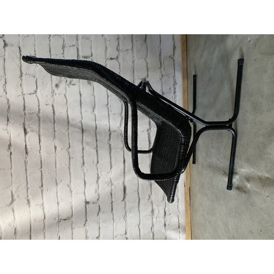 Image 1 of Vintage 514 C fauteuil in rotan en staal van Dirk Van Sliedregt voor Gebroeders Jonkers Noordwolde, 1960