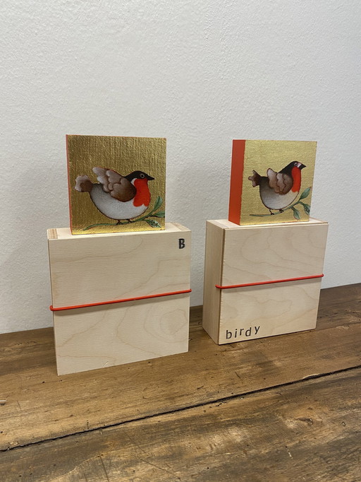 Ada Breedveld Schilderijen Set Birdy Serie