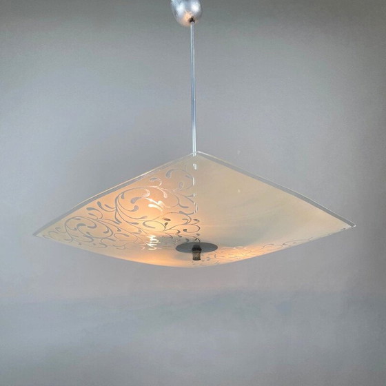 Image 1 of Vintage glazen hanglamp van Napako, Tsjecho-Slowakije 1960