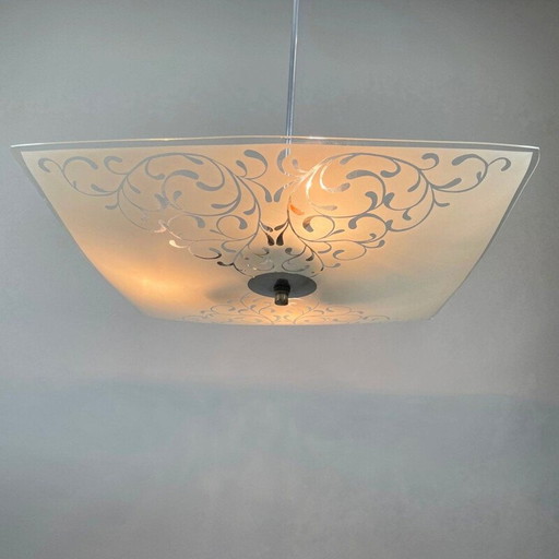 Vintage glazen hanglamp van Napako, Tsjecho-Slowakije 1960