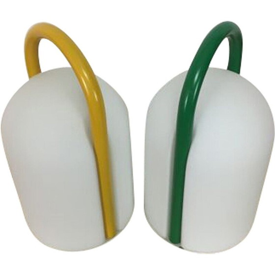 Image 1 of Paar vintage Tender lampen van Romolo Lanciani voor Tronconi, 1980