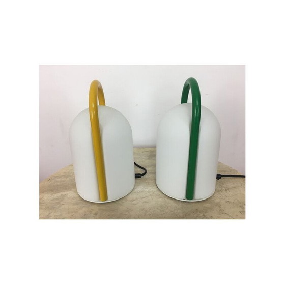 Image 1 of Paar vintage Tender lampen van Romolo Lanciani voor Tronconi, 1980