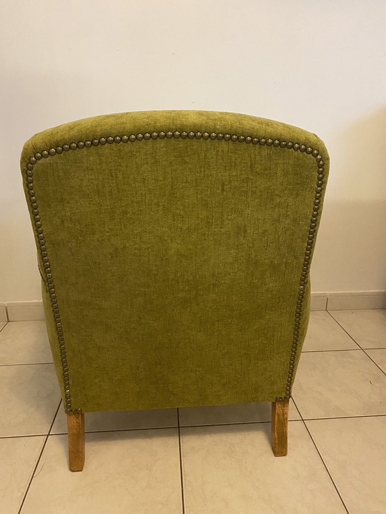 Image 1 of Antieke 30's Art Deco Fauteuil Volledig Gerenoveerd, Solide Structuur Behandeld Tegen Insecten