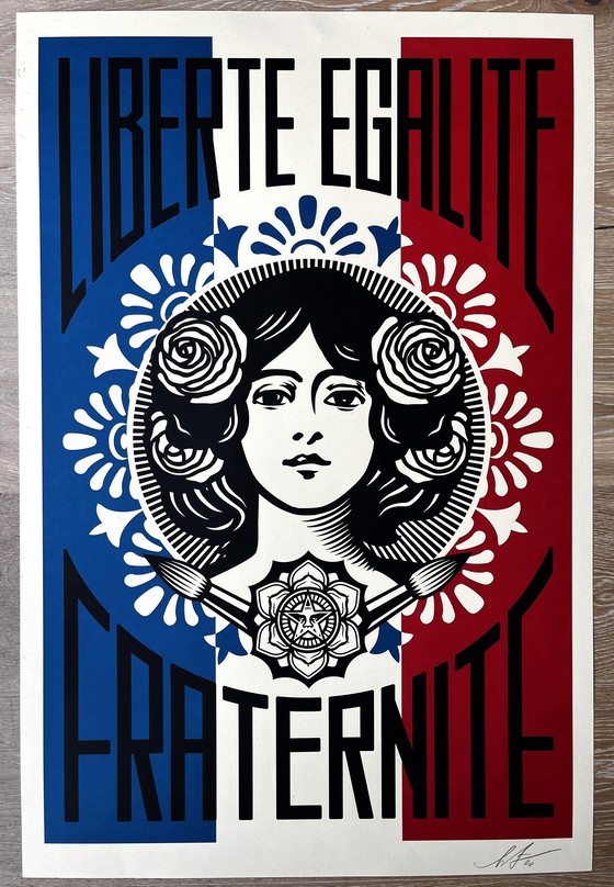 Image 1 of GEHOORZAAM Shepard Fairey 2020 — Liberté, Égalité, Fraternité