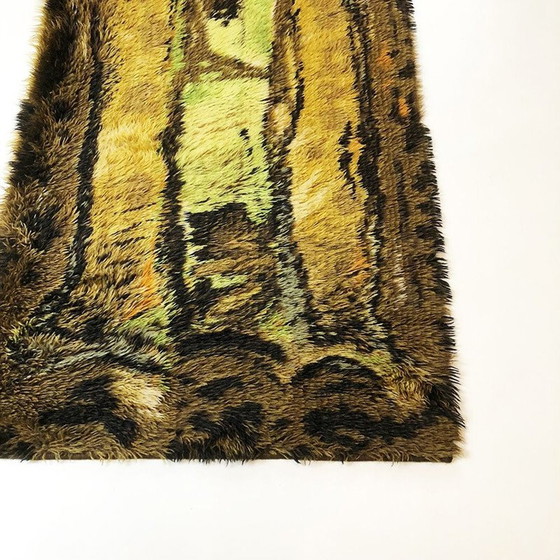 Image 1 of Vintage scandinavisch pop-art vloerkleed van wol en katoen 1960