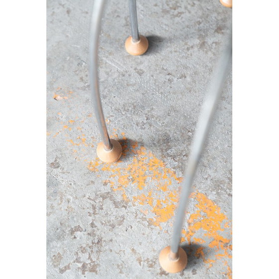 Image 1 of Vintage kapstok van ijzer en hout voor Zanotta, Italië 1970