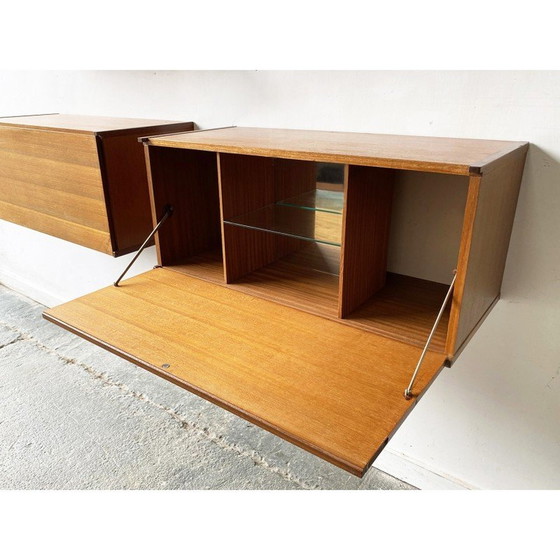 Image 1 of Vintage drijvende drankenkast door Beaver en Tapley, 1960