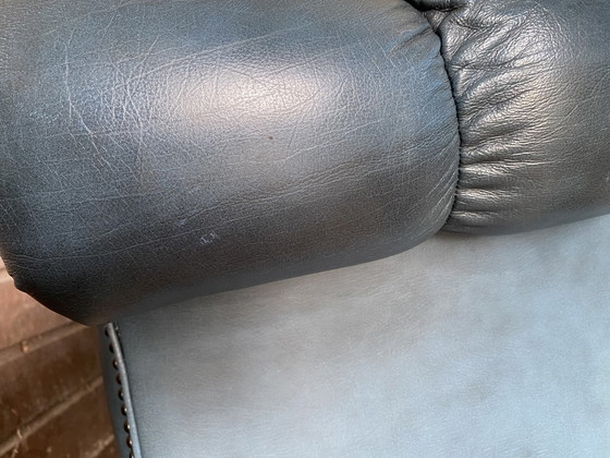 Image 1 of Chesterfield fauteuil blauw