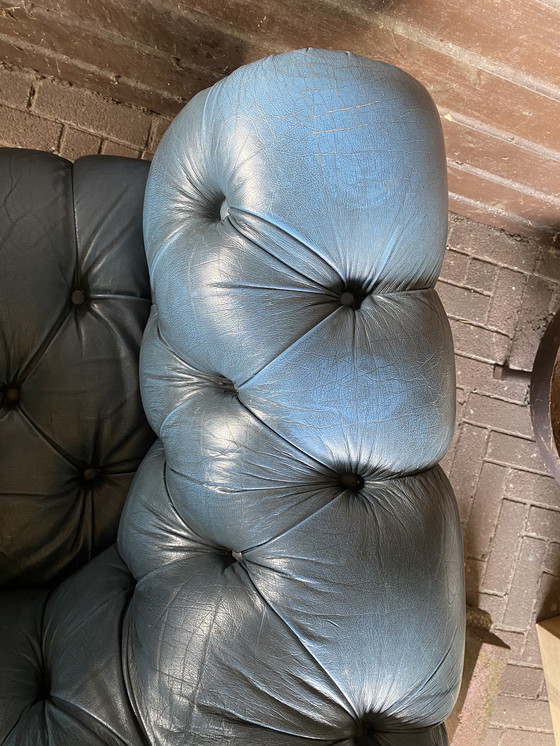 Image 1 of Chesterfield fauteuil blauw