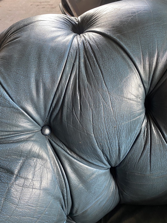 Image 1 of Chesterfield fauteuil blauw