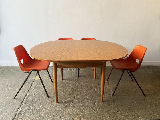 Image 1 of 1960S Mid Century Modern Dining Set Door Schreiber Furniture And Ab Tubular Products