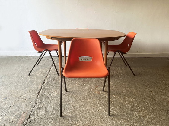 Image 1 of 1960S Mid Century Modern Dining Set Door Schreiber Furniture And Ab Tubular Products