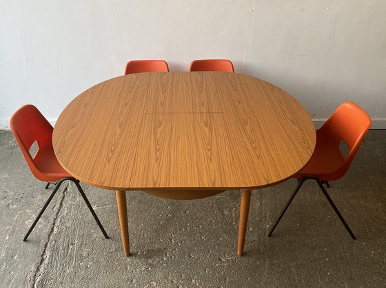 Image 1 of 1960S Mid Century Modern Dining Set Door Schreiber Furniture And Ab Tubular Products