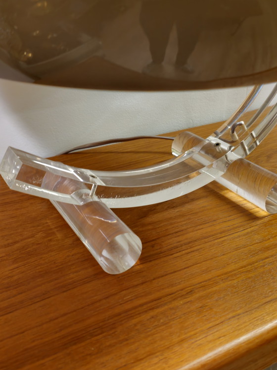 Image 1 of Vintage Space Age Tafellamp Bureaulamp Lamp Dijkstra Guzzini Plexiglas  