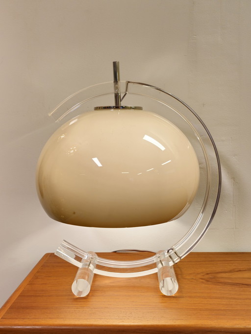 Vintage Space Age Tafellamp Bureaulamp Lamp Dijkstra Guzzini Plexiglas  