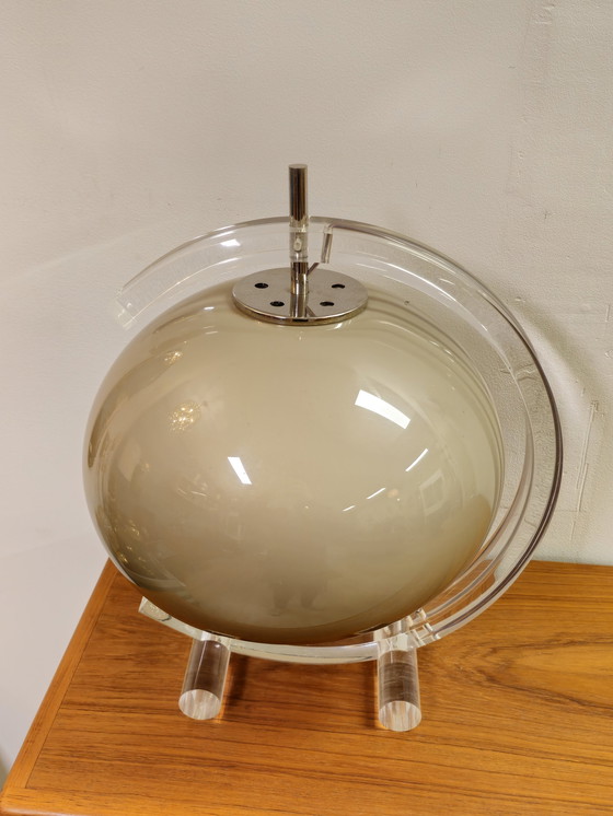 Image 1 of Vintage Space Age Tafellamp Bureaulamp Lamp Dijkstra Guzzini Plexiglas  