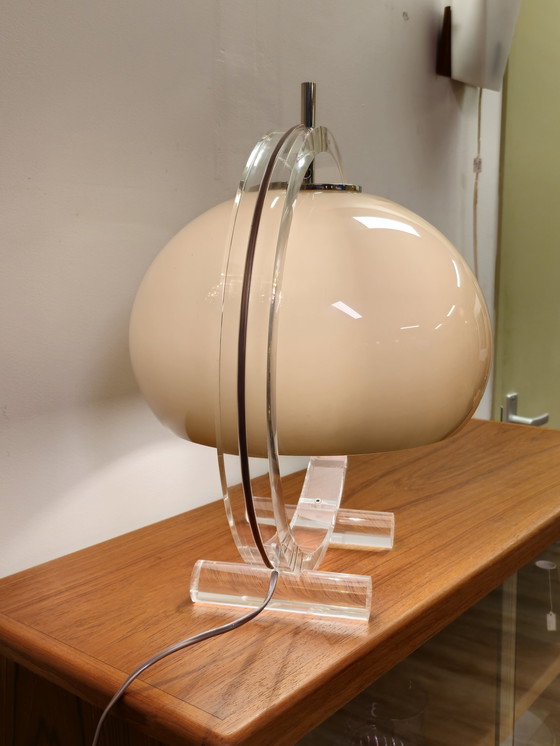 Image 1 of Vintage Space Age Tafellamp Bureaulamp Lamp Dijkstra Guzzini Plexiglas  