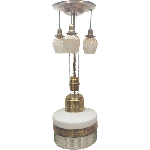Vintage Jugendstil kroonluchter, Tsjecho-Slowakije 1910