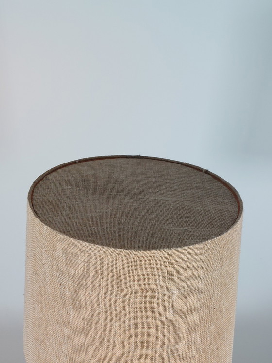 Image 1 of Grote Mid Century vintage teakhouten tafellamp