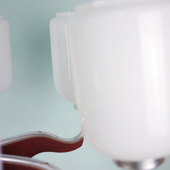 Image 1 of Vintage rode kroonluchter, Italië, jaren 1960