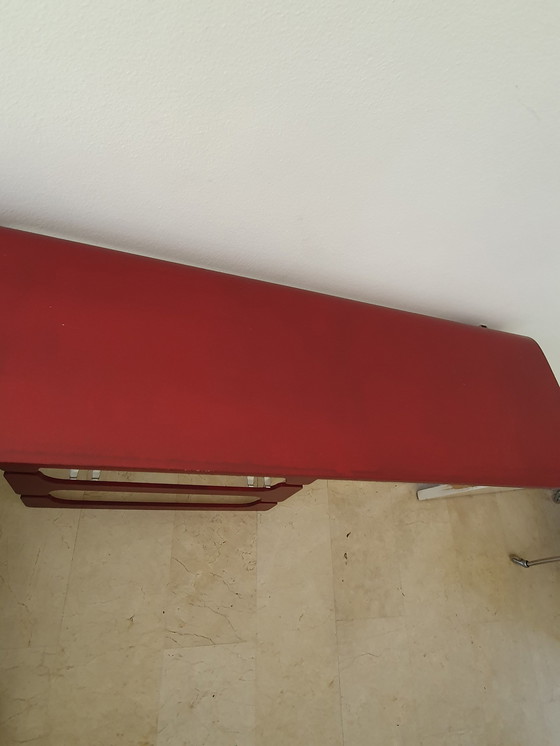 Image 1 of Vintage design kapstok jaren 70 hout met aluminium