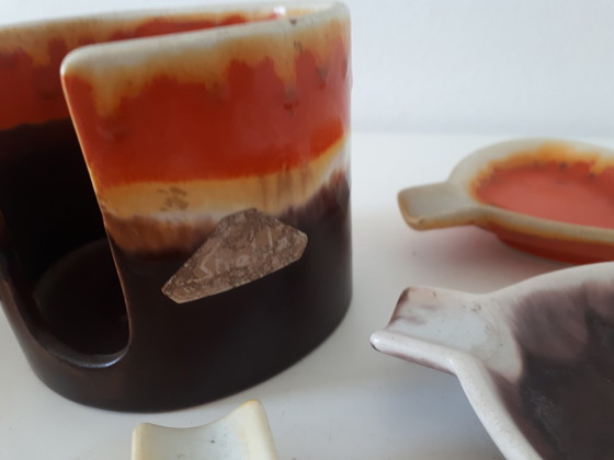 Image 1 of Strehla keramieke 70's vintage Tapas set