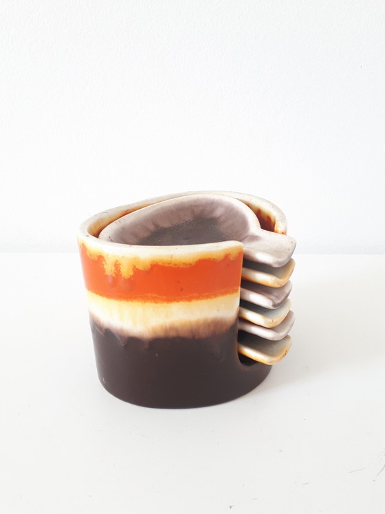 Image 1 of Strehla keramieke 70's vintage Tapas set