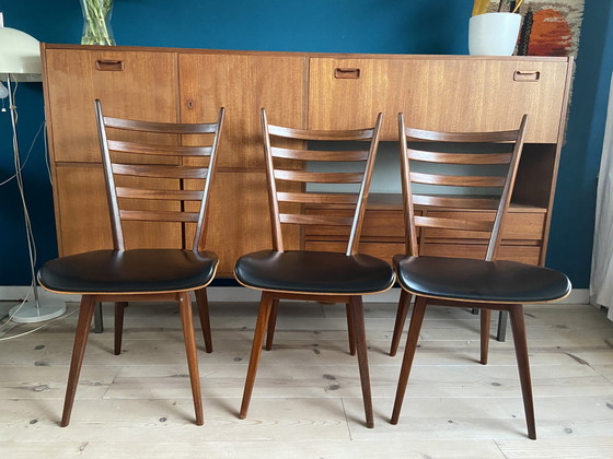 Image 1 of 3 x vintage ladderstoelen