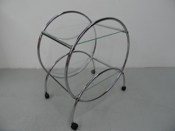 Image 1 of Vintage chrome trolley