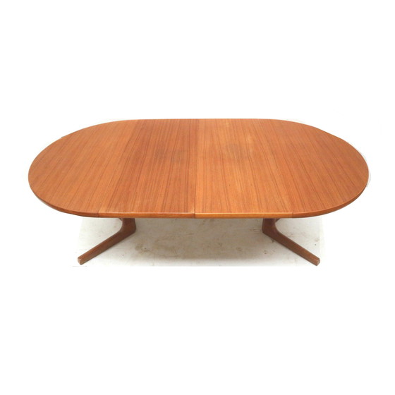 Image 1 of Grote Vintage Verlengbare Ovalen Eettafel Van Glostrup Gemaakt In De Jaren ’60